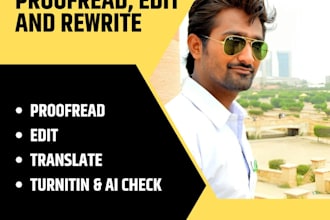proofread, edit and rewrite documents in english