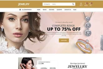 design jewelry shopify store beauty store spa website makeup cosmetics website