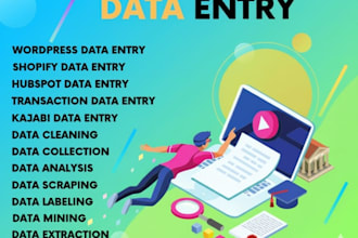 data entry, typing, web scraping, copy paste, excel data entry, VA, pdf to excel