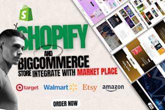 build shopify store connect with amazon etsy ebay target plus walmart