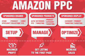 setup and manage amazon ppc campaigns and advertising ads