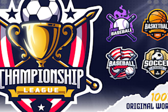 design sports logo for team, league, tournament, and competition