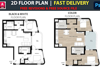 redraw floor plan for real estate agents
