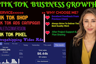 setup up tiktok shop, managing tiktok ads and shop, tiktok marketing management