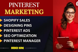 create atractive pinterest pins design for your blog post, products or service