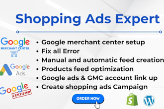 setup google merchant center and run shopping ads