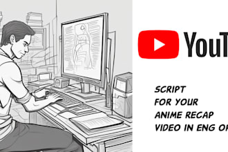 make a script for your anime recap video in eng or pt br
