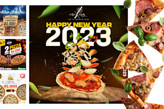 design fast food or pizza post design services