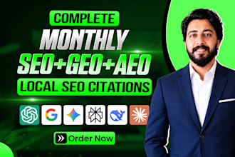 do monthly onpage local SEO, aeo, GEO, technical optimization for google ranking