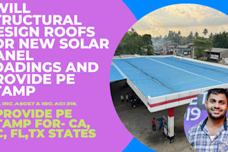 structural design roofs for new solar panels and ca pe stamp