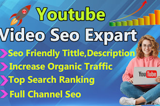 be your youtube channel growth manager and video seo expart