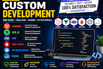 develop and customize laravel PHP websites