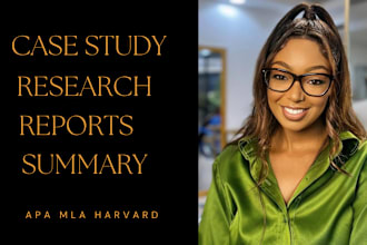 do research and summary writing, case study analysis