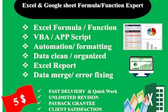 create and fix excel formula function, formatting and vba
