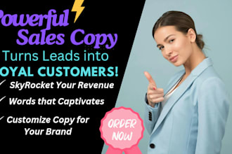 do professional sales copywriting for sales page