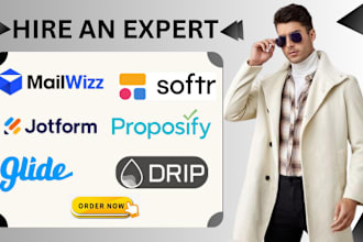 design mailwizz klaviyo  jotform softr  mailchimp clickfunnels drip sedy softr