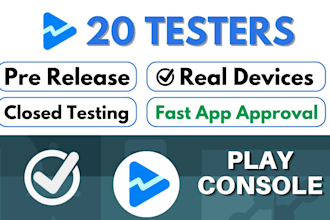 provide 20 device active testers for google play console