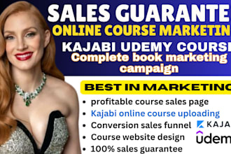 book marketing campaign, udemy online course, kajabi course promotion video ads