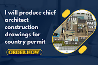 produce chief architect construction drawings for country permit