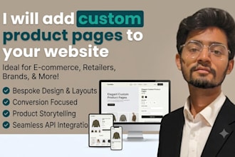 add custom product pages to your website