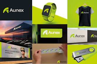 create business logo design and brand with full branding kit