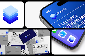create modern tech crypto and startup business logo