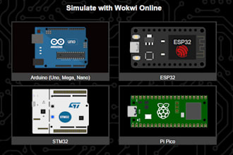 do arduino and esp32 projects in wokwi and tinkercad