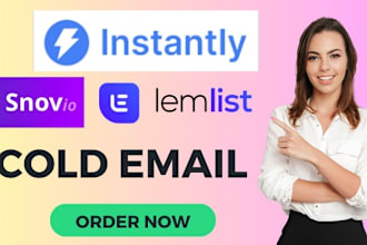 b2b lemlist instantly ai snov io cold email campaign and leads generation