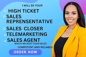 be your sales representative, generate b2b sales lead, high ticket