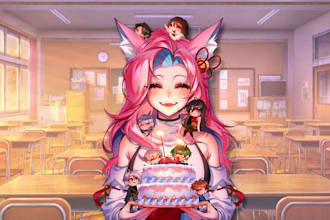 draw anime, fanart, manga, game art, cartoon with my style
