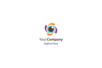 design modern and unique eye camera logo in illustrator