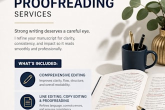 edit and proofread your manuscript for publication