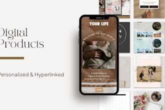 create hyperlinked digital planner, diaries, journals, and templates
