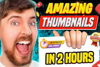 design amazing youtube thumbnail in 2 hours