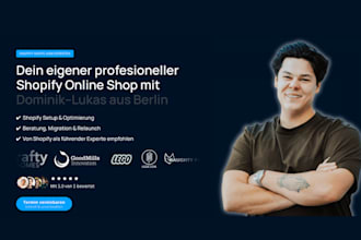 create your online shop or website with shopify in german