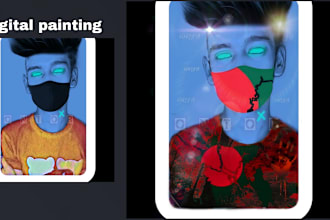 illustration digital portrait painting