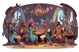 make a pro illustration of your dnd character or party