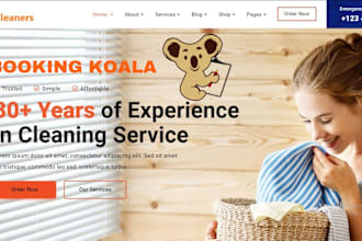 cleaning service website, booking koala website, bookingkoala, office cleaning