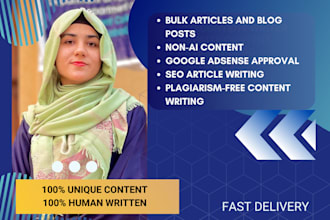 write bulk SEO friendly articles and blog posts without ai