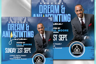 do superb church and event flyers in 5 hours