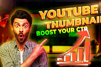 design clickbait amazing eye catchy youtube thumbnail 3 hour