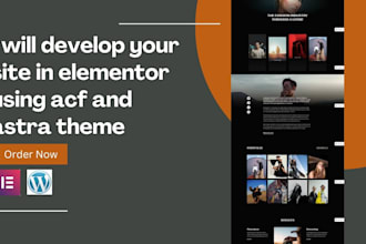 develop your site in elementor using acf and astra theme