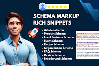 setup schema markup and structured data rich snippets