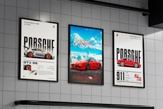 make car poster for you using photoshop