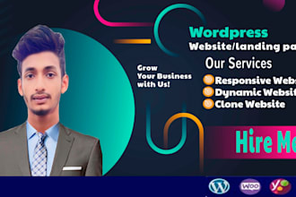 create wordpress websites with elementor, wpbakery, divi