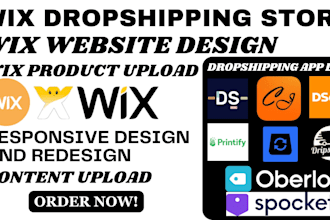 do wix drop shipping wix online store design wix dropshipping website redesign