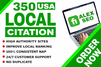 create 350 USA local SEO citations to boost google maps ranking