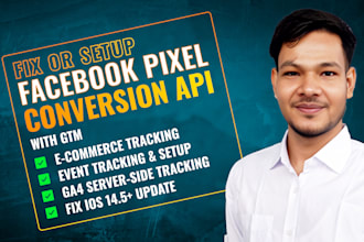 fix facebook pixel conversion API by GTM or custom site, ga4 ecommerce tracking