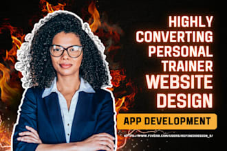 design personal trainer website fitness coach yoga life coaching website app