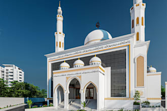 do mosque design ,modeling and rendering